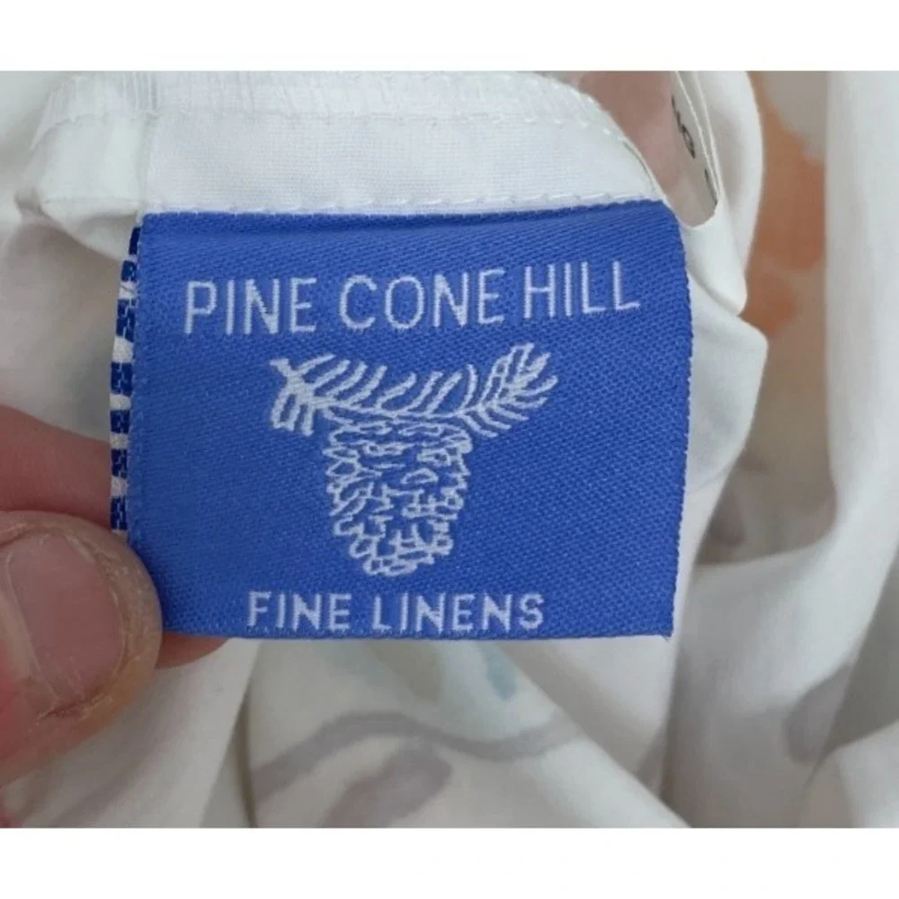 Annie Selke Pine Cone Hill Watercolor Floral King Flat Sheet 2 King Pillowcases